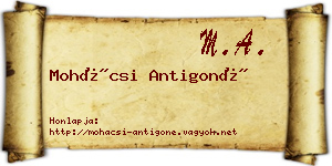 Mohácsi Antigoné névjegykártya